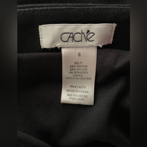 Caché 2 piece beaded matte finish skirt and crop TOP sz8 SKIRT sz 10 spandex 4% - Picture 7 of 12